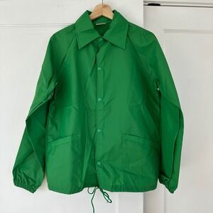 Vintage Auburn‎ Sportswear Green Nylon Windbreaker Jacket Shell S Made USA